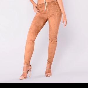 Cognac Suede pants